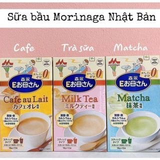 [ Đủ 3 Vị ] Sữa Bầu Dạng Bột Morinaga Hộp 12 Gói Vị Trà Xanh, Cafe, Trà Sữa