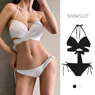 Bikini áo tắm 2 mảnh gọng nâng dây chéo .quần rút dây ( sẵn hàng hcm hỏa tốc )