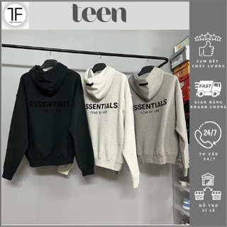 Áo hoodie FEAR OF GOD ESSENTIALS SS21 TLS dài tay unisex oversize thời trang nam nữ chất liệu nỉ bông form rộng