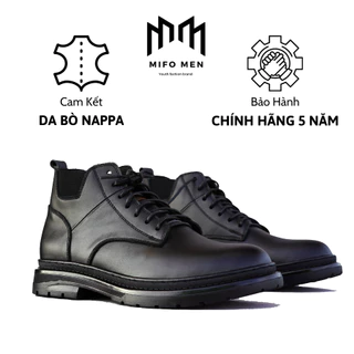 Giày Combat Boot MF-01, Chất Liệu Da Bò Nhập Khẩu, Đế Khâu, Tăng Cao Đến 7CM