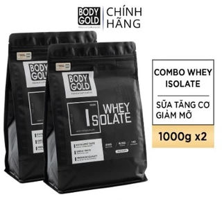 Combo 2 túi Sữa Tăng Cơ - Body Gold - Whey Protein Isolate - Phát triển cơ -Giảm mỡ- túi 1kg ( Tặng Bình Lắc )