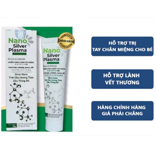 Kem bôi da NANO SILVER PLASMA - Hỗ trợ tay chân miệng ở trẻ em, tuýp 30g dùng khi thủy đậu, sởi, zona