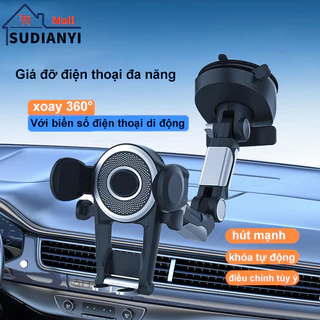 Giá đỡ điện thoại giác hút xoay 360° gắn trên ô tô vô cùng chắc chắn thích hợp cho tất cả các dòng điện thoại