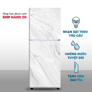 Decal vân đá trắng ( V1) dán tủ lạnh, dán đồ nội thất  chống nước đơn giản sang trọng -siêu bền, giá rẻ