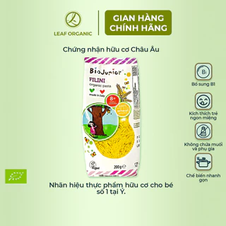 Mì ăn dặm hữu cơ cho bé dạng sợi Bio Junior 200g (Từ 8 tháng tuổi)