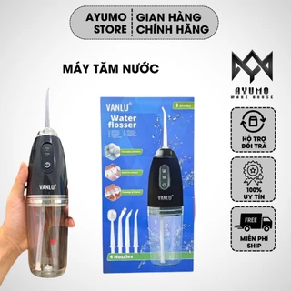 Máy Tăm Nước Cầm Tay Vanlu - Tăm Nước Nha Khoa - Hàng Fullbox Phụ Kiện Kèm 4 Đầu Đa Năng