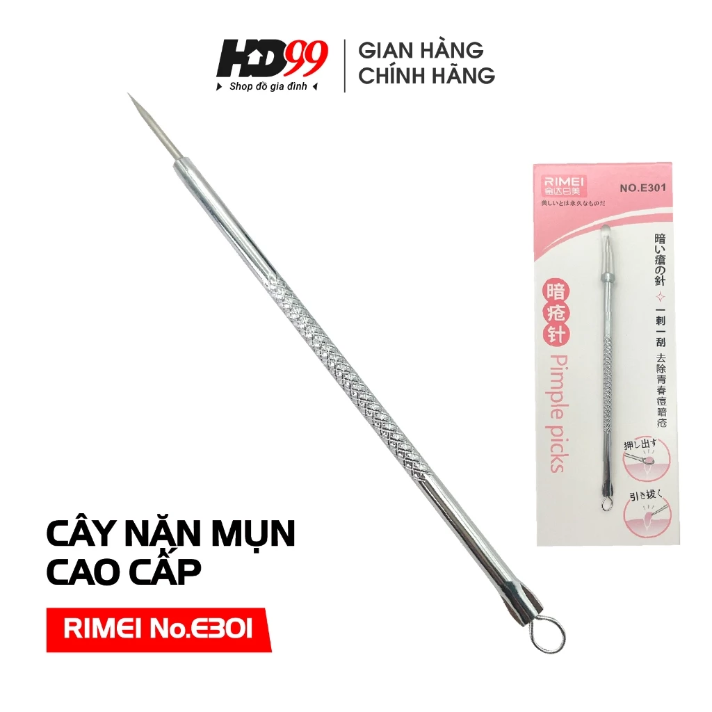 Cây Nặn Mụn, Dụng cụ Lấy Mụn Cao Cấp RIMEI No. E301