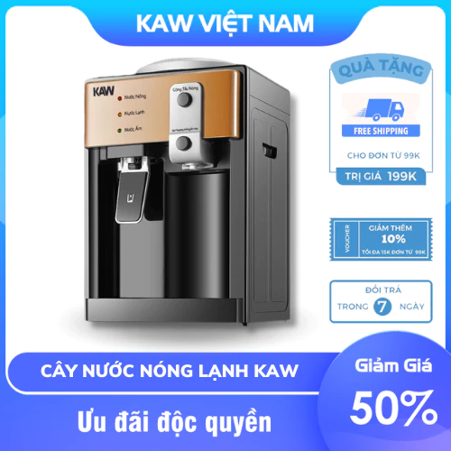 Cây nước nóng lạnh mini để bàn KAW thiết kế nhỏ gọn sử dụng tiện lợi, nhanh chóng, tiết kiệm điện