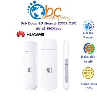 Usb Dcom 4G Huawei E3372 OBC tốc độ 150Mbps có IPv4, IPv6