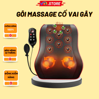 Gối Massage Cổ Vai Gáy Hồng Ngoại Thế Hệ Mới VD.STORE Hỗ Trợ Giảm Nhức Mỏi Toàn Thân Hiệu Quả - BH 12 tháng