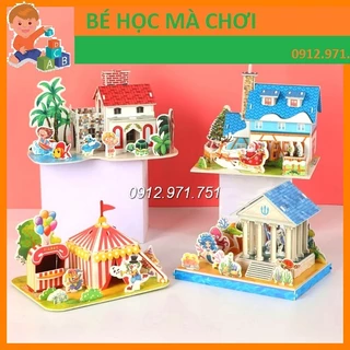 [Giá sỉ] Đồ chơi trẻ em Bộ tranh ghép mô hình  3D giúp các bé phát triển tư duy, tính kiên trì, đồ chơi tranh ghép hình