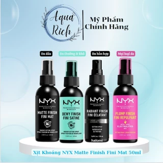 Xịt Khoáng Khóa Nền Cố Định Lớp Trang Điểm NYX Long Lasting Setting Spray 60ml [Đen - Xanh - Hồng]