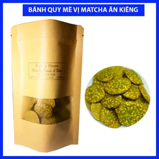 Snack mè matcha Bánh ăn kiêng mè trà xanh ngon độc lạ