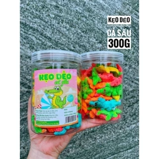 Kẹo Dẻo Trái Cây Hình Con Cá Sấu 300gr Thơm ngon mời bạn ăn nha.