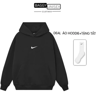 Áo hoodie TẶNG 1 ĐÔI TẤT  thêu dày dặn khoác nỉ nam nữ unisex hoodie thời trang phong cách