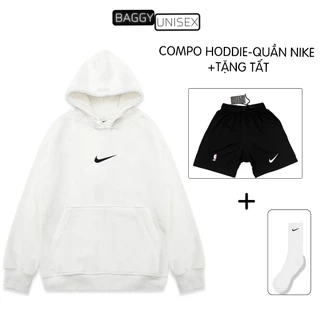 Compo Áo hoodie+Quần TẶNG Tất thêu dày dặn khoác nỉ nam nữ unisex hoodie thời trang thể thao