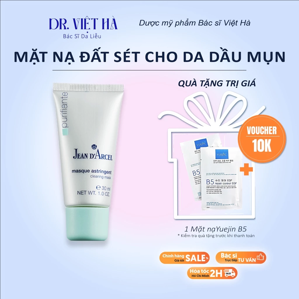 Mặt nạ đất sét Jean D’Arcel cho da dầu mụn 30 ML