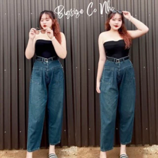 Quần jean bigsize nữ cạp cao từ 55-80kg