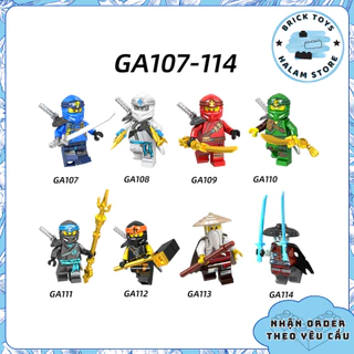 [Có sẵn] Đồ chơi lắp ráp minifigures Ninjago season 11 GA107-114 - Lắp ghép xếp hình nhân vật ninja