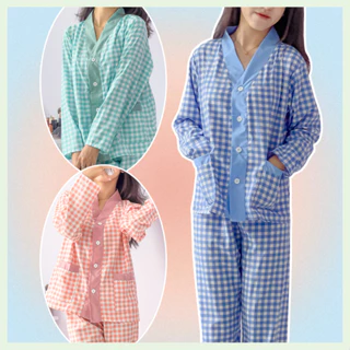 Đồ ngủ mặc nhà, đồ pyjama lụa kate nữ quần dài cực xinh Clovie