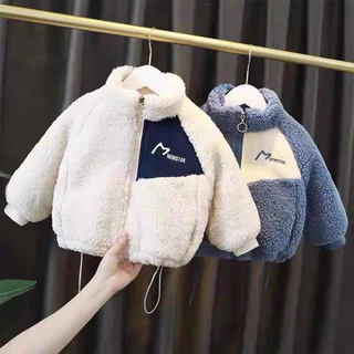 Áo Khoác Lông Cừu Cho Bé, Áo Nỉ Lót Bông Dày Ấm Cho Bé Trai Bé Gái Hàng Cao Cấp Từ 7-28kg - LILA KIDS