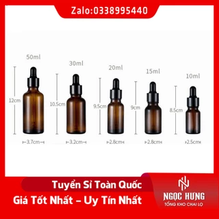 Lọ Đựng Tinh Dầu ♥️ Lọ Thủy Tinh Nắp Bóp Nhỏ Giọt 30ML/50ML/100ML Chiết Tinh Chất Serum Dùng Sang Chiết Mỹ Phẩm Du Lịch