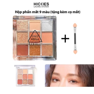 Hộp phấn trang điểm mắt 9 màu HICKIES LACING SYSTEM - Dụng cụ makeup cơ bản nhà dikalu