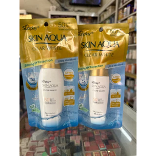 Sữa chống nắng sunplay skin aqua clear white nắp vàng 50+spf pa++++(chuẩn cty)