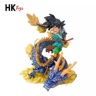 Mô hình DragonBall Goku kid cưỡi rồng chào tạm biệt - Cao 13cm - rộng 11cm - nặng 250gram - Dragon Ball - Có Hộp bìa