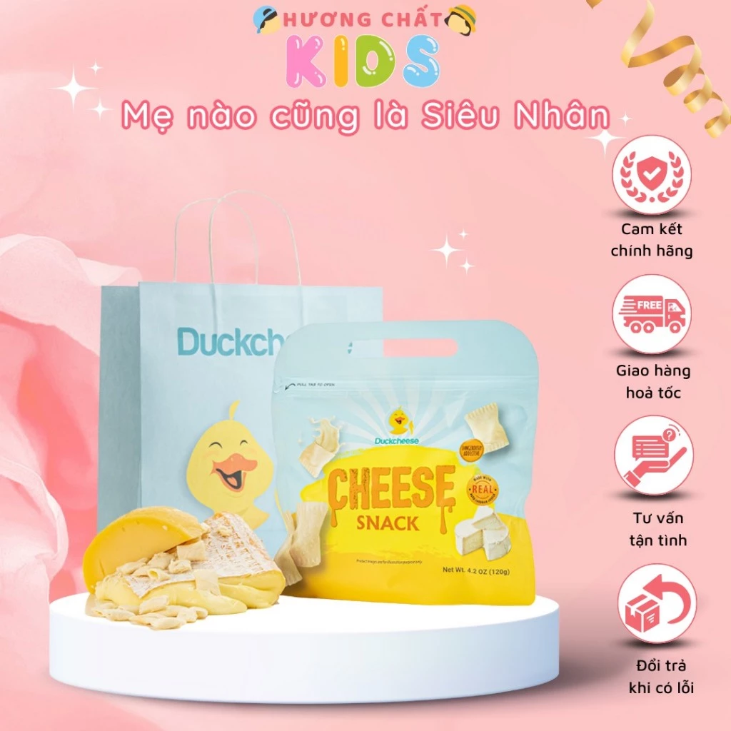 Snack Phô mai Duck Cheese 120g-  Nhập Khẩu Từ Malaysia- Thơm Ngon- Dễ Tiêu Hoá- Phù Hợp Với Tất Cả Các Bé