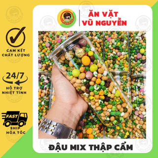 Đậu Mix Thập Cẩm Nhiều Vị 500g - Ăn Vặt Vũ Nguyễn Vừa Ngon Vừa Rẻ - Ship Hỏa Tốc