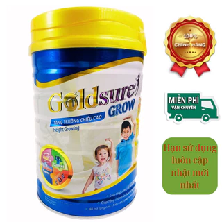 Sữa bột tăng chiều cao Goldsure Grow (lon thiếc 900gr, date 2026, hàng chính hãng, 3-15 tuổi).