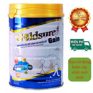 Sữa bột tăng cân Goldsure Gain (lon thiếc 900g, date 2026)- Sản phẩm dinh dưỡng công thức dành cho người gầy