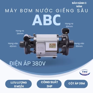 [HCM]Máy bơm nước hút giếng sâu 2 đầu ABC 3HP - 380V - ABC 2200