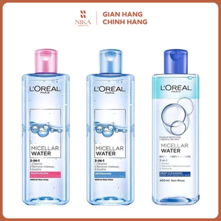 Nước Tẩy Trang Loreal Paris Micellar Water 3in1 400ml [Nika Cosmetics]