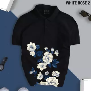 Áo Polo Nam Nữ WHITE ROSE hình siêu sắc nét, Cao Cấp Vải Xịn Thấm Hút Chuẩn Form Trẻ Trung