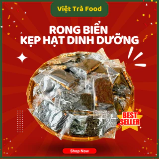 Rong biển kẹp hạt dinh dưỡng, bánh rong biển kẹp hạt, 250gr, Việt Trà Food