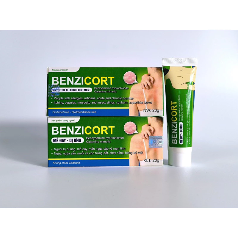 Kem bôi mề đay dị ứng Benzicort Tube 20g