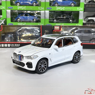 Mô hình xe ô tô hợp kim BMW X5 Driver tỉ lệ 1:24 đánh lái, bấm còi hãng Newao 3 màu