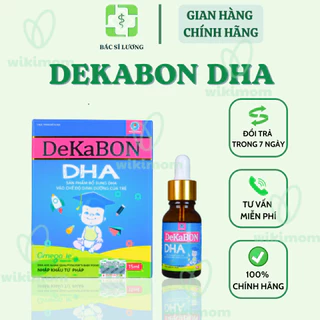 Dekabon DHA 15ml -Chiết xuất từ tảo biển ÍT TANH dễ uống, bổ sung DHA,Vitamin A và E giúp bé mắt sáng, phát triển não bộ