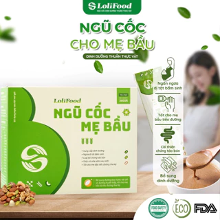 Ngũ Cốc Bà Bầu LoliFood Loại Gói Tiện Lợi - Giải pháp chống nghén hiệu quả với 20 gói x 18g