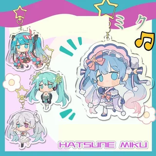 Móc khóa in hình MIKU HATSUNE v1 keyring mica acrylic in hình anime chibi xinh xắn quà tặng độc đáo dễ thương