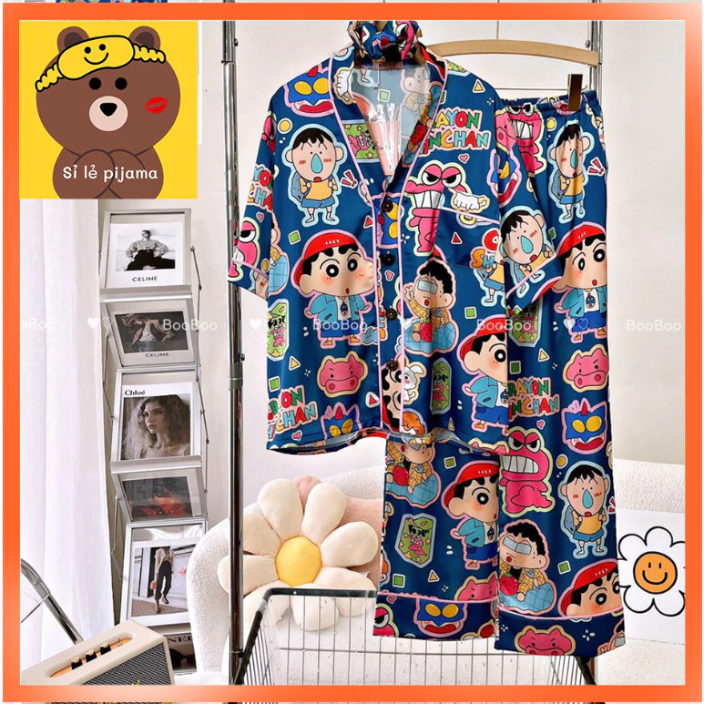 Đồ ngủ pijama lụa Latin Form TNQD Rộng cao cấp Boo - form 55-78kg