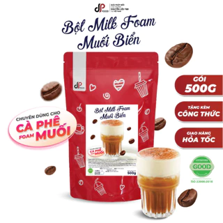 Bột Milk Foam Muối Biển- Làm Cà Phê Muối - Gói 500G - Tiện Lợi, Dễ Làm, Nhanh Chóng, Tiết Kiệm