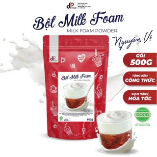 Bột Milk Foam Nguyên Vị DP FOOD - Gói 500G - Thơm Béo Đậm Đà - Làm Topping Rót Lên Trên Trà Sữa, Cà Phê, Sốt Chấm Bánh Q