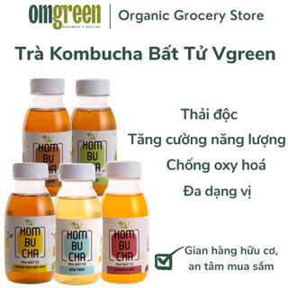 Trà Kombucha Bất Tử Vgreen Vị Chanh Tươi Mật Ong, Vị Chanh Leo, Vị Me, Vị Bí Đao Tươi, Vị Dừa Tươi