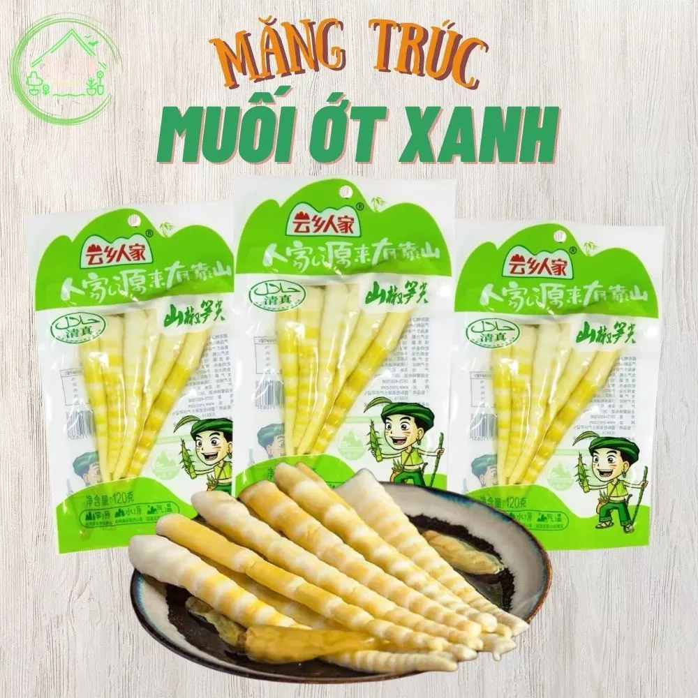 Các loại măng trúc - măng bóc vỏ muối ớt Tứ Xuyên