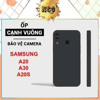 Ốp lưng Samsung A30, A20, A20s cạnh vuông | Vỏ điện thoại SS galaxy bảo vệ camera toàn diện