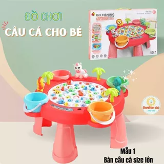 Đồ Chơi Câu Cá Cho Bé - Bàn Câu Cá Có Chân Có Nhạc Chạy Pin Bộ Đồ Chơi Câu Cá Size Lớn Cho Bé BonBon66.Shop