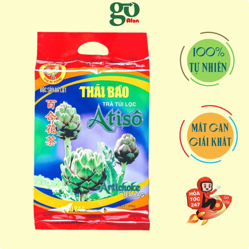 Trà atiso túi lọc, (100 túi/ bịch), Thái Bảo, Đà Lạt